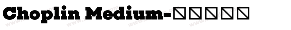 Choplin Medium字体转换